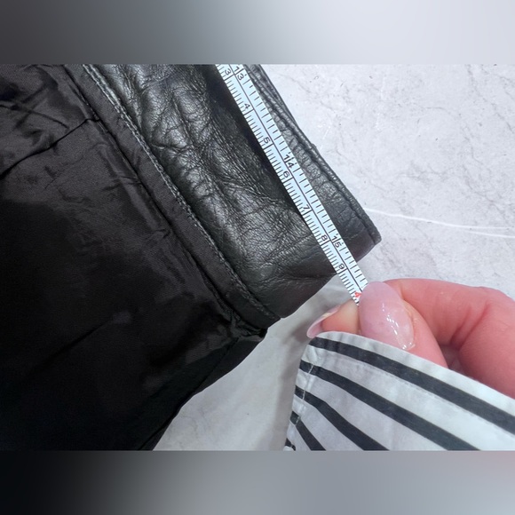 ALLSAINTS Black Italian Leather Biker Moto Pants - Picture 12 of 12